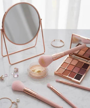 GR - Professional Pink Makeup Brush Set 10 Pcs